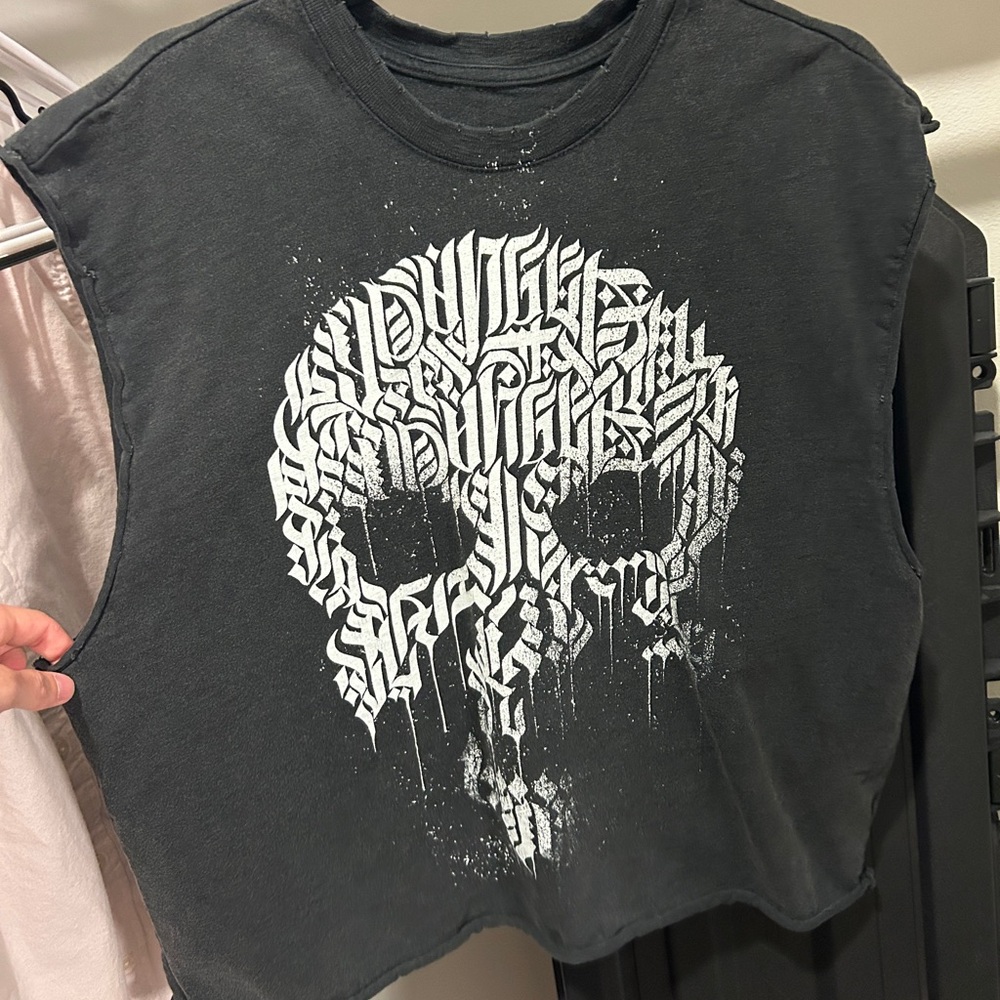 YoungLA Black Skull Graphic Tank